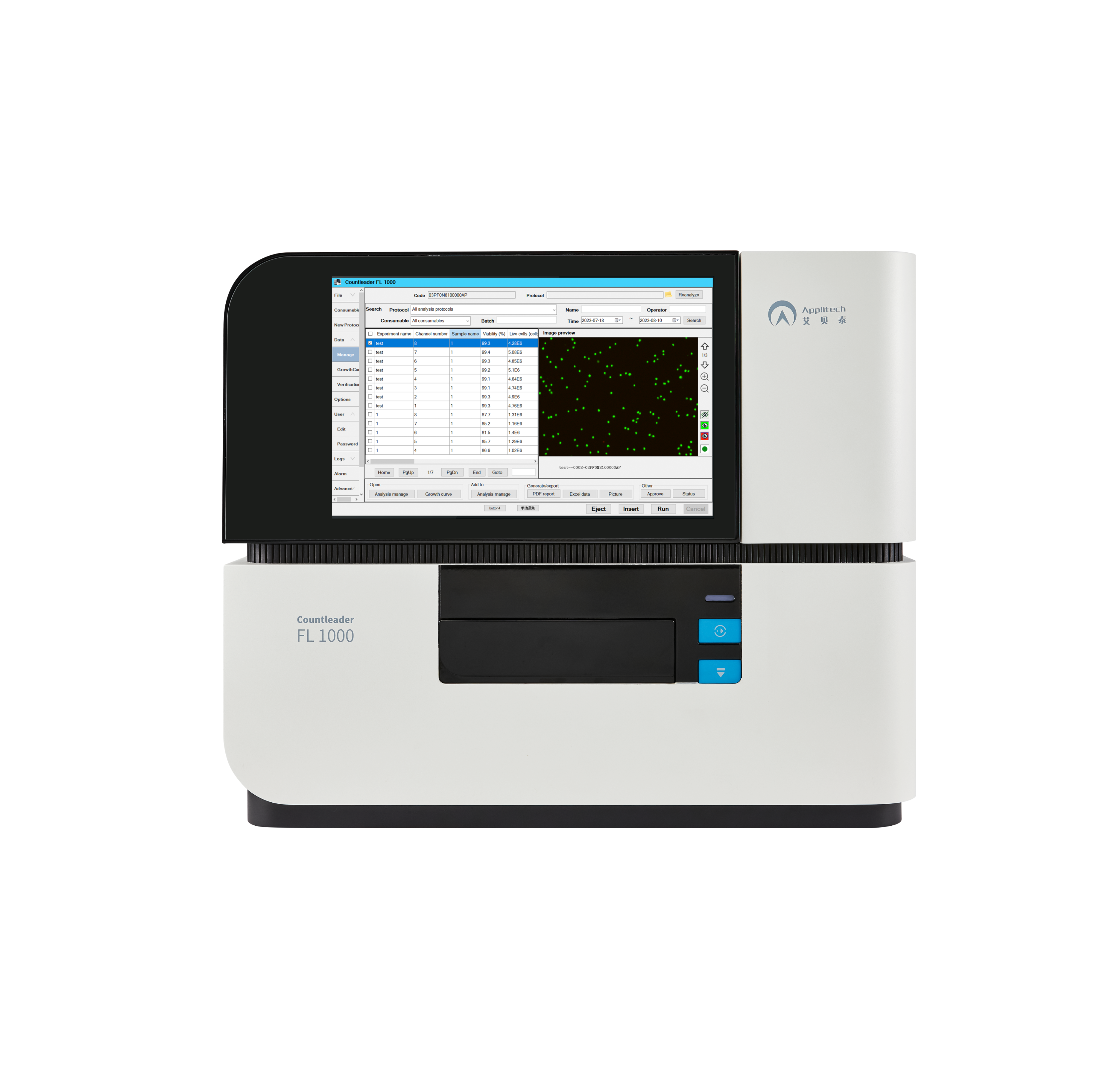 Countleader FL 1000 Dual Fluorescent Cell Counter