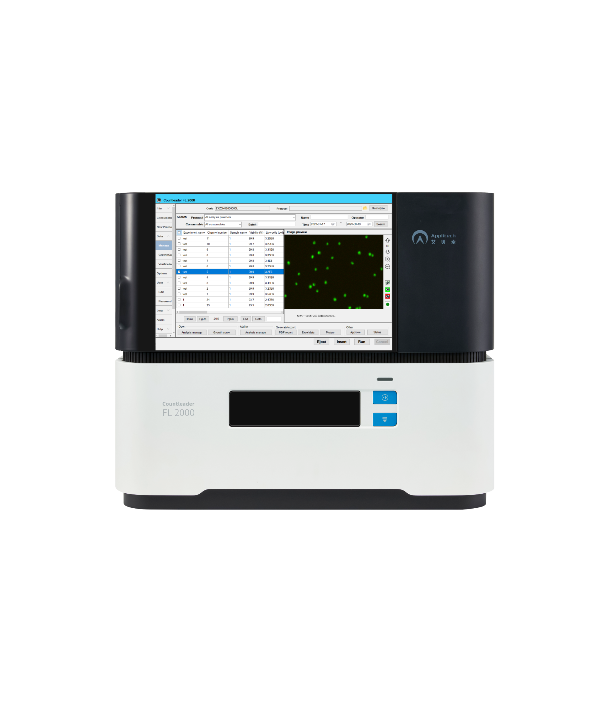 High-throughput automated cell counter Countleader FL 2000